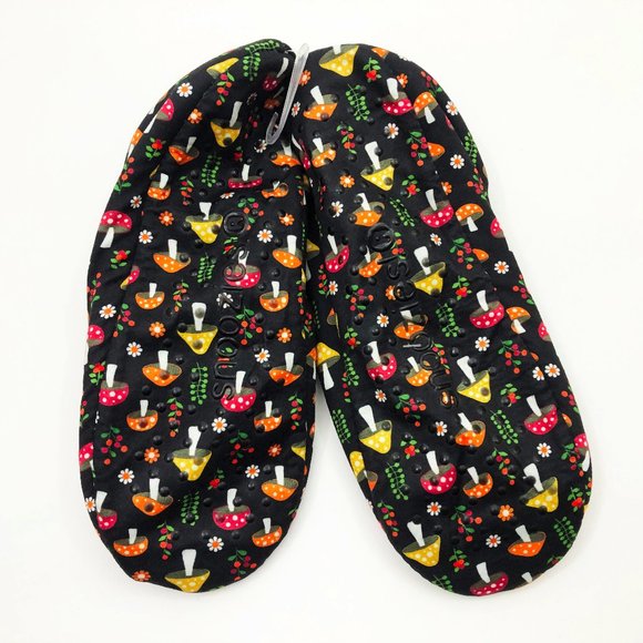 Snoozies Women's Stretch Comfort Skinnies Sketch Polka Dot Mushrooms Medium 7/8 - Picture 5 of 6